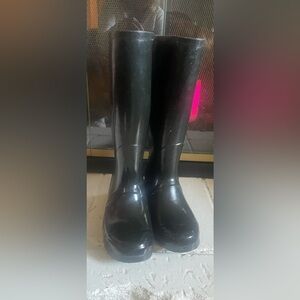 Merona Sz 8 Black Rain Boots